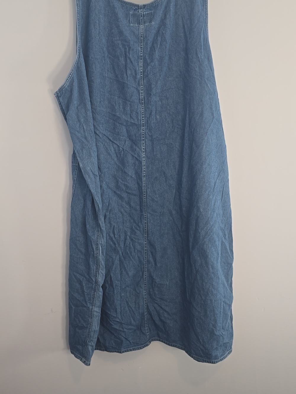 Vintage 90s Plus Size Denim Embroidery Floral Maxi Dress - Picture 8 of 8